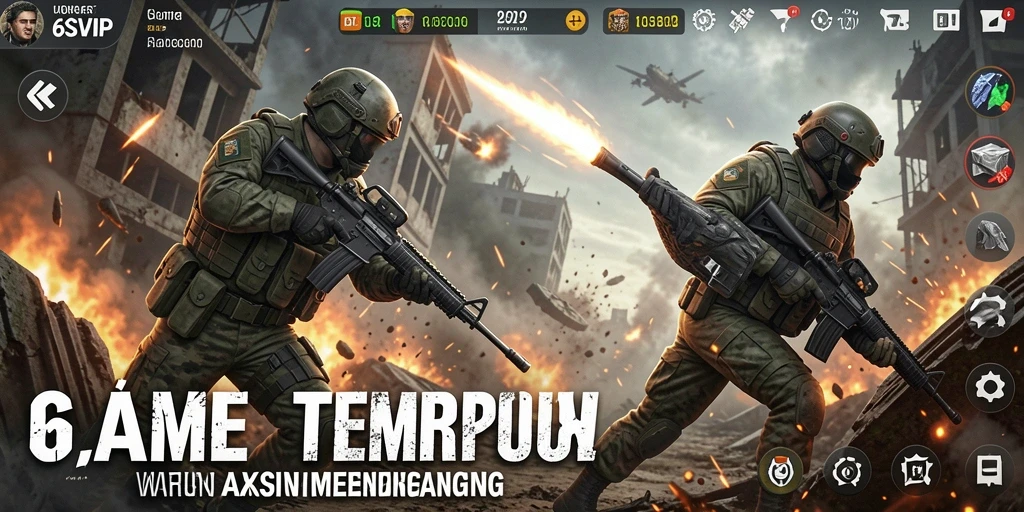 Tampilan gameplay menegangkan dalam 6SVIP dengan aksi intens.