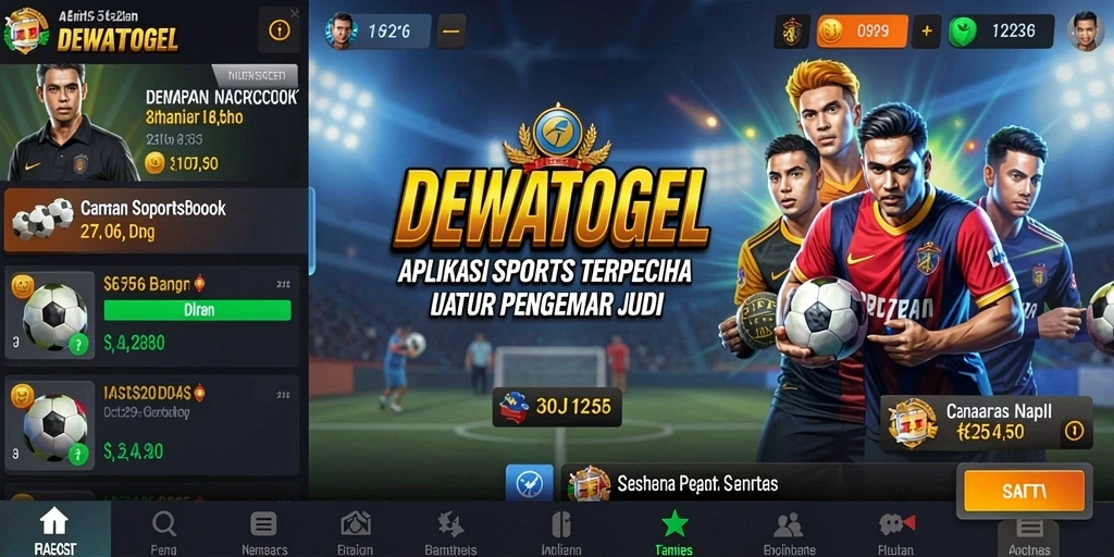 Tampilan screenshot DEWATOGEL dengan fitur taruhan olahraga yang menarik.