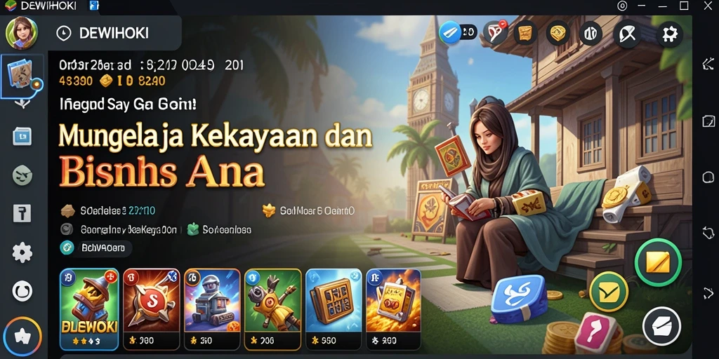 Tampilan menarik dari gameplay Tycoon DEWIHOKI.