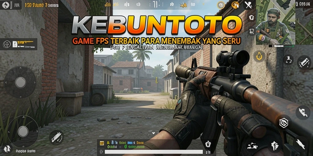 Tampilan gameplay seru dalam KEBUNTOTO yang menampilkan aksi menembak yang mendebarkan.