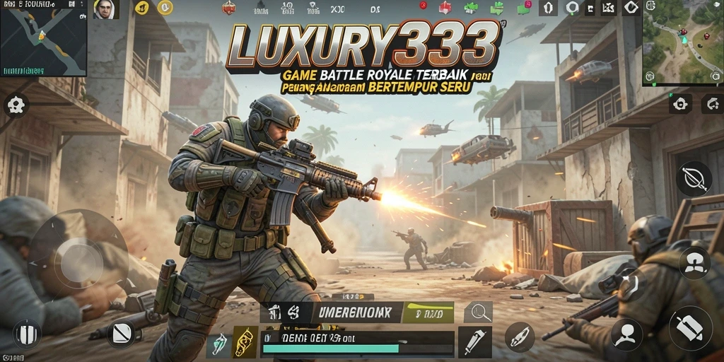 Gameplay menegangkan LUXURY333 dalam pertempuran seru Battle Royale.