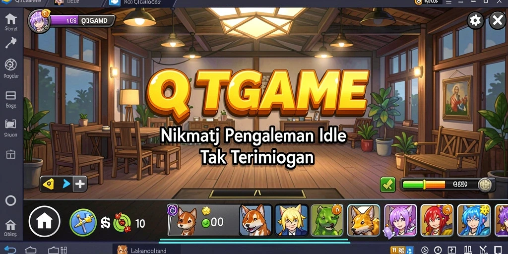 Tampilan gameplay QTGAME yang mengasyikkan dan dinamis.