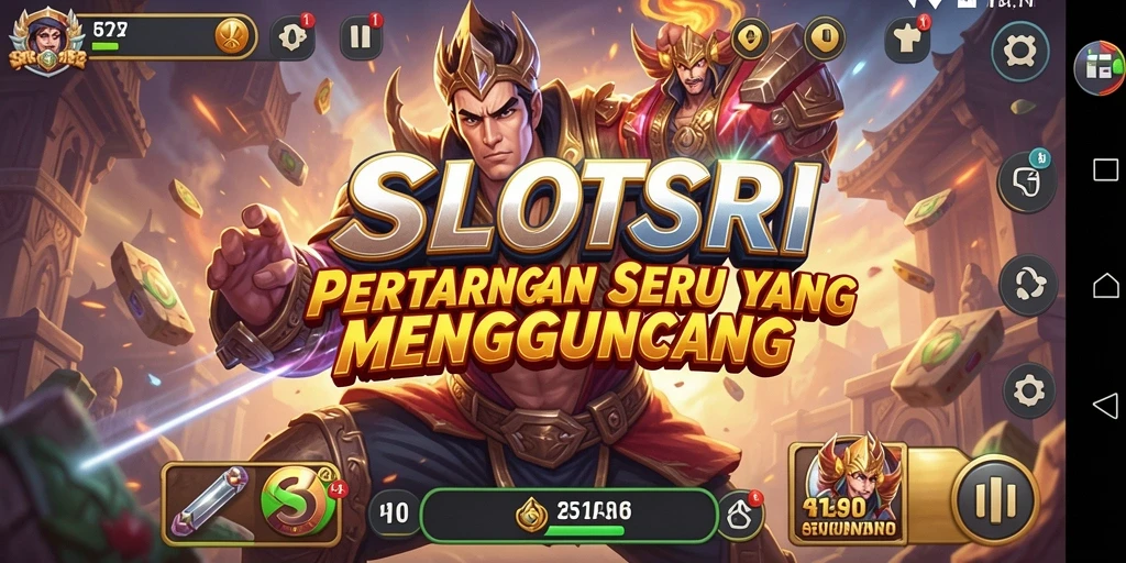 Screenshot gameplay SLOTSRI dengan aksi pertarungan seru.