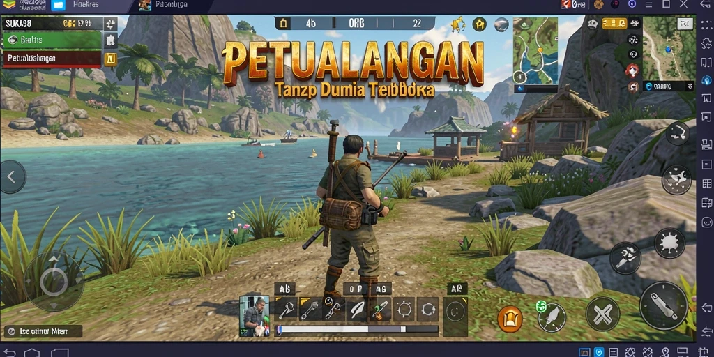 Tampilan mendalam gameplay Open World SUKA86 dengan eksplorasi luas.