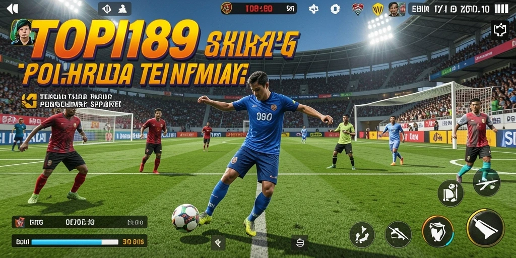 Screenshot utama TOPI189 menampilkan aksi seru dalam game olahraga.
